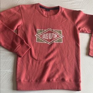 Louis Vuitton Graphic Sweatshirt | Red Vintage Logo Crewneck | Streetwear~  M